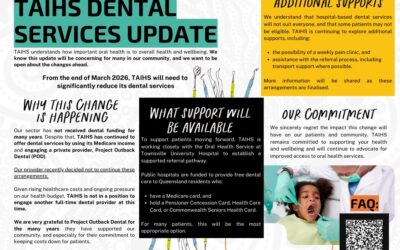 TAIHS Dental Service Update