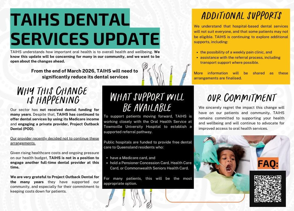 TAIHS Dental Service Update